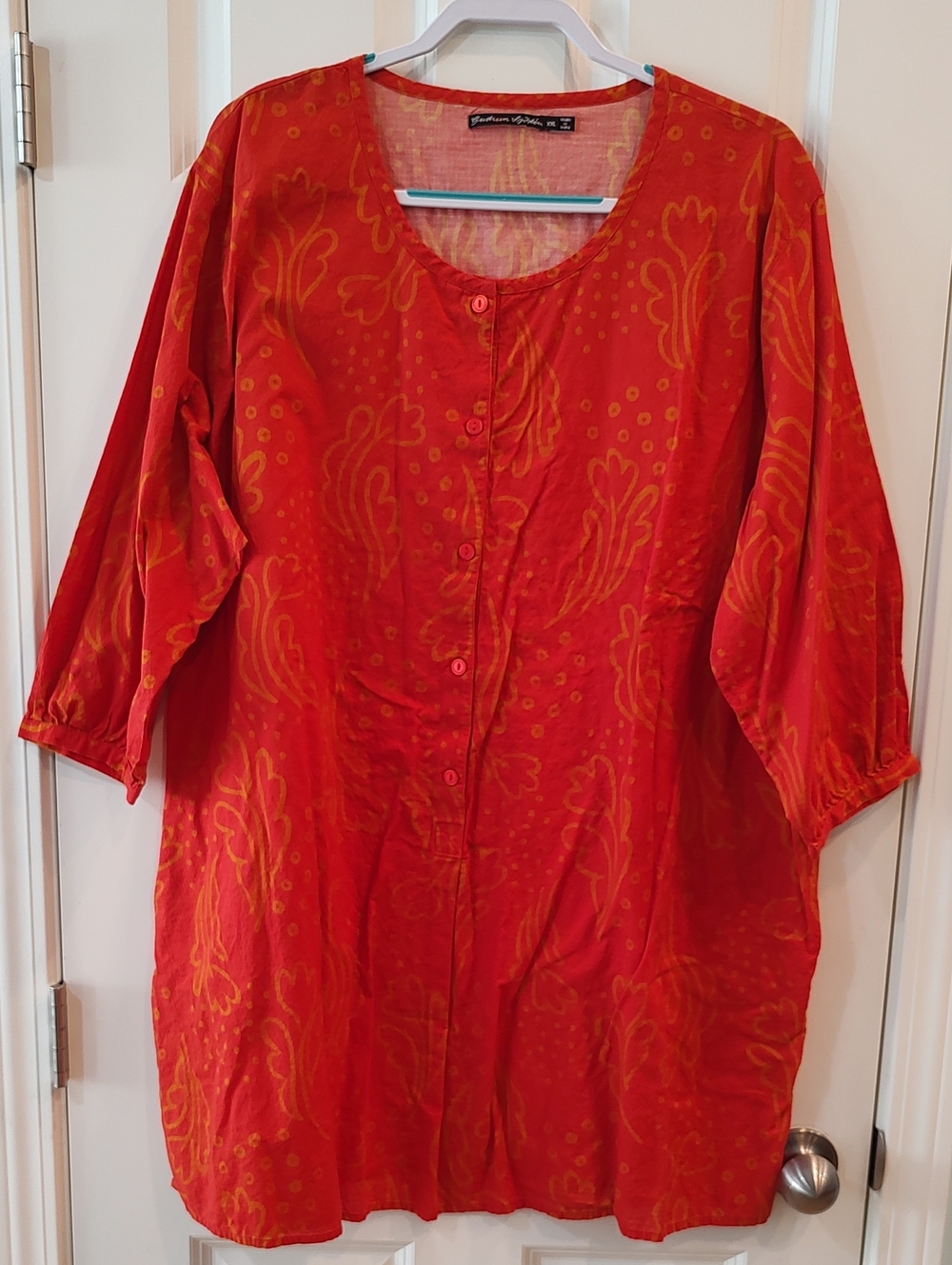 Gudrun Sjöden Tunic with Subtle Orange Print
